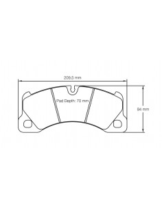Pastillas Pagid Racing RSL29 Porsche Cayenne 955 delanteras (Tipo 3)(Discos acero)