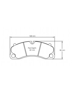 Pastillas Pagid Racing RST1 Porsche Cayman 981 3.8 GT4 delanteras (Disco acero)