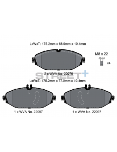 Pastillas Pagid Street+ Mercedes-Benz CLS C257 delanteras (Tipo 1)