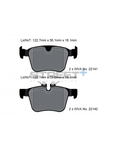 Pastillas Pagid Street+ Volvo S60 III traseras
