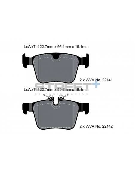 Pastillas Pagid Street+ Volvo S60 III traseras