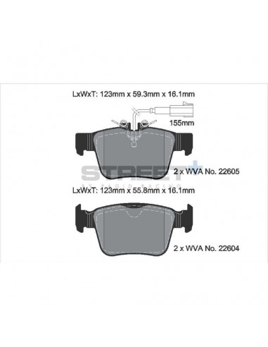 Pastillas Pagid Street+ Alfa Romeo Giulia (952) traseras
