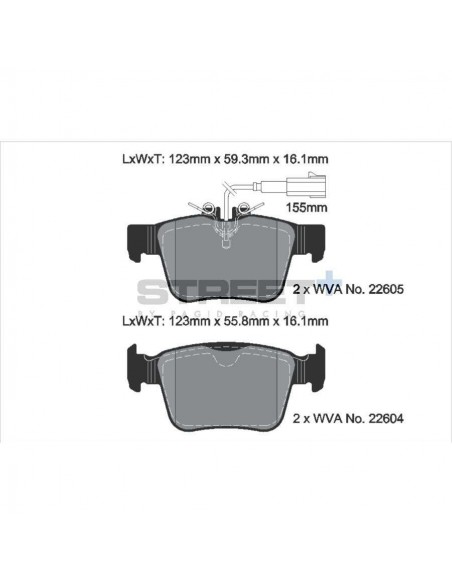 Pastillas Pagid Street+ Alfa Romeo Giulia (952) traseras