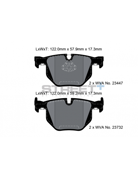 Pastillas Pagid Street+ BMW X5 F15 traseras