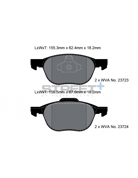 Pastillas Pagid Street+ Ford Focus C-Max delanteras
