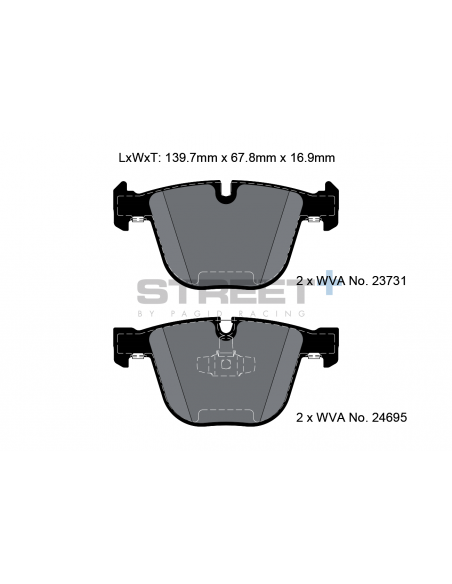 Pastillas Pagid Street+ BMW Serie 5 F07 Gran Turismo traseras Pastillas Pagid Street+ BMW Serie 5 F07 Gran Turismo traseras