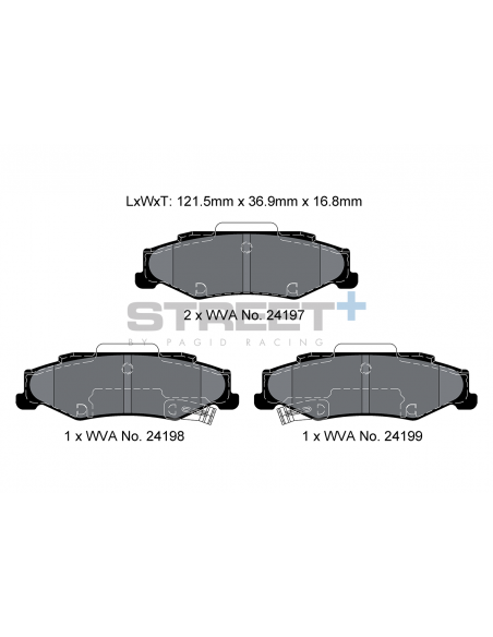 Pastillas Pagid Street+ Chevrolet Corvette C6 traseras