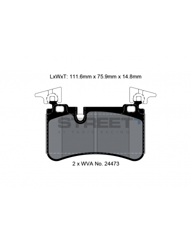 Pastillas Pagid Street+ Mercedes-Benz SLK 55 AMG R171 traseras (Tipo 2)