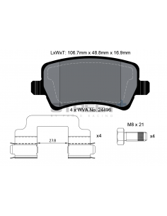 Pastillas Pagid Street+ Volvo S60 II traseras