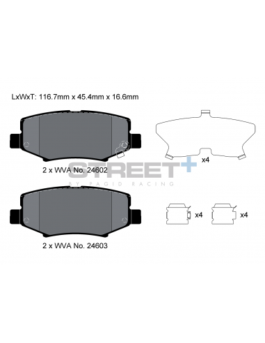 Pastillas Pagid Street+ Jeep Cherokee KK traseras