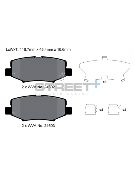 Pastillas Pagid Street+ Jeep Cherokee KK traseras