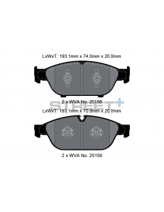 Pastillas Pagid Street+ Audi A6 C7 delanteras (Tipo 2)