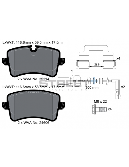 Pastillas Pagid Street+ Audi A8 4H traseras