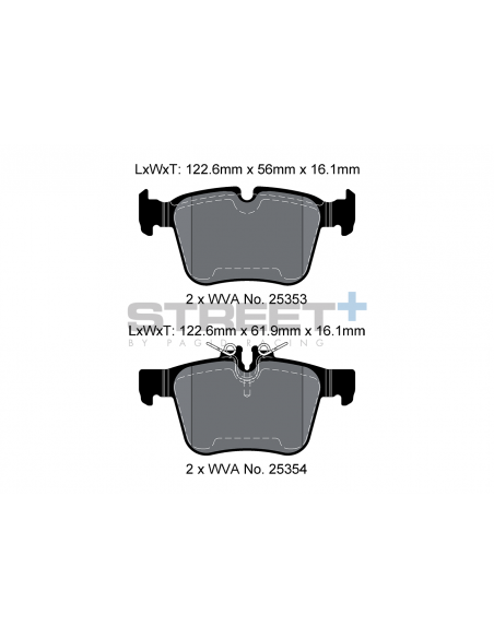 Pastillas Pagid Street+ Mercedes-Benz Clase C W205 traseras Pastillas Pagid Street+ Mercedes-Benz Clase C W205 traseras
