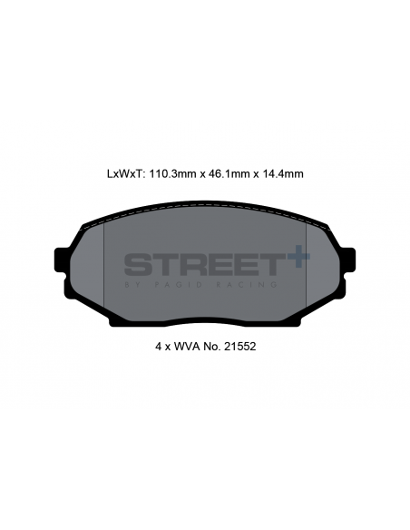 Pastillas Pagid Street+ Mazda MX-5 NA delanteras (Tipo 2) Pastillas Pagid Street+ Mazda MX-5 NA delanteras (Tipo 2)