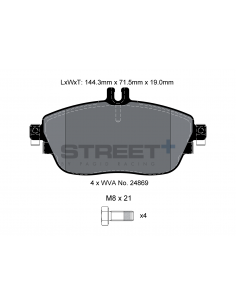 Pastillas Pagid Street+ Mercedes-Benz CLA C117 delanteras (Tipo 2)