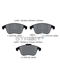 Pastillas Pagid Street+ Volkswagen Sharan 7N delanteras (Tipo 2)