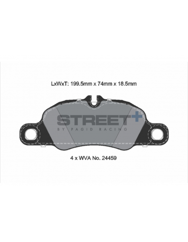 Pastillas Pagid Street+ Porsche 718 Boxster 982 2.0 delanteras