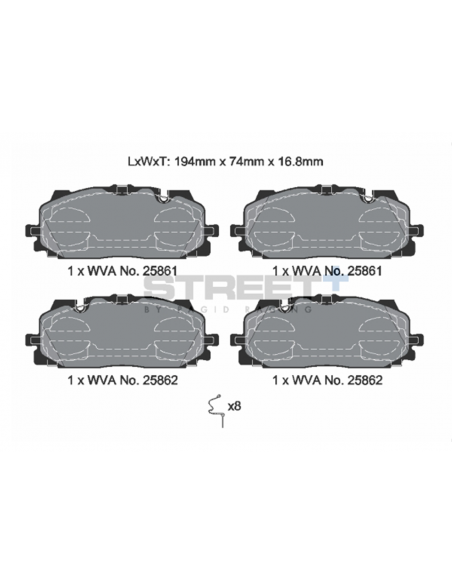 Pastillas Pagid Street+ Audi Q5/SQ5 FY delanteras (Tipo 1)