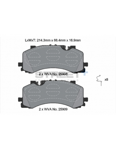 Pastillas Pagid Street+ Volkswagen Touareg CR7 traseras