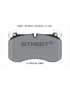 Pastillas Pagid Street+ Mercedes-Benz Clase G 63 AMG W463 delanteras