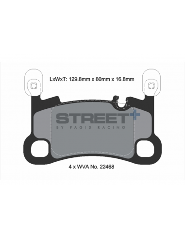 Pastillas Pagid Street+ Porsche Cayenne 9Y traseras