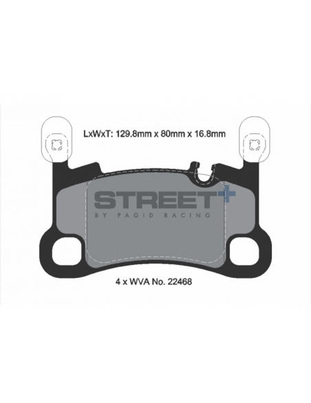 Pastillas Pagid Street+ Porsche Cayenne 9Y traseras Pastillas Pagid Street+ Porsche Cayenne 9Y traseras
