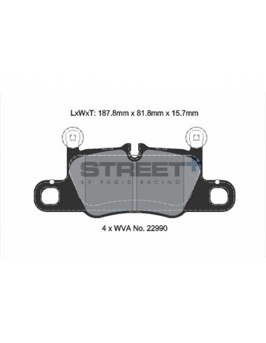 Pastillas Pagid Street+ Porsche Cayenne 9Y 2.0 E-Hybrid AWD traseras