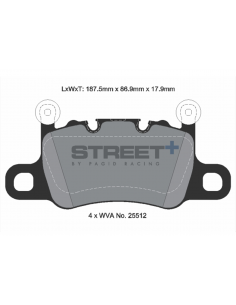 Pastillas Pagid Street+ Porsche 911 991 3.8 GT3 traseras