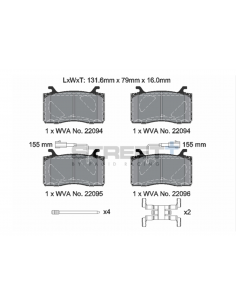 Pastillas Pagid Street+ Alfa Romeo Giulia (952) delanteras