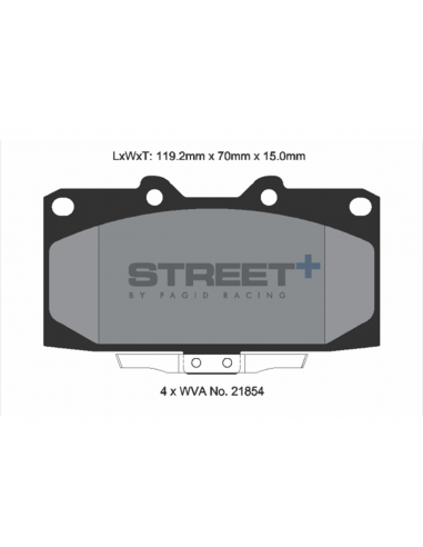 Pastillas Pagid Street+ Nissan 200SX S14 delanteras (Tipo 2)