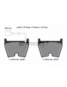 Pastillas Pagid Street+ Audi TTRS 8S delanteras