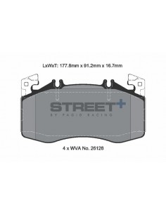 Pastillas Pagid Street+ Mercedes-Benz Clase A 45 AMG W177 delanteras (Con paquete Sport)