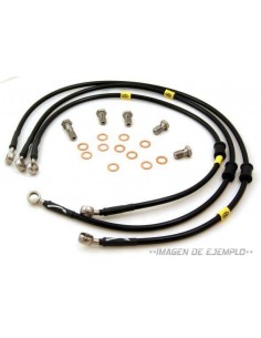 Kit latiguillos metálicos Hel Volkswagen Golf MK7 2.0 GTD 2013- (Freno mano mecánico)(Con banjo trasero 12mm)