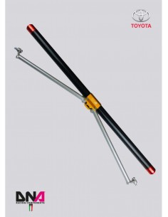 Barra refuerzo trasera con tirantes DNA Racing Toyota Yaris GR (Fibra carbono)