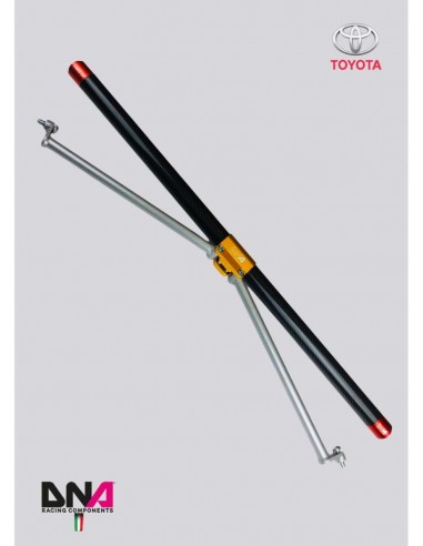 Barra refuerzo trasera con tirantes DNA Racing Toyota Yaris GR (Fibra carbono)