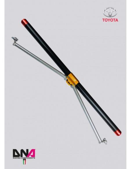 Barra refuerzo trasera con tirantes DNA Racing Toyota Yaris GR (Fibra carbono)