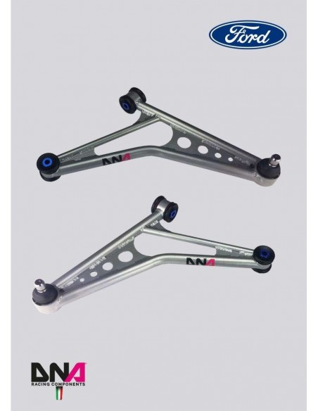 Kit brazos suspensión delanteros DNA Racing Ford Fiesta Mk8 (Con uniball)