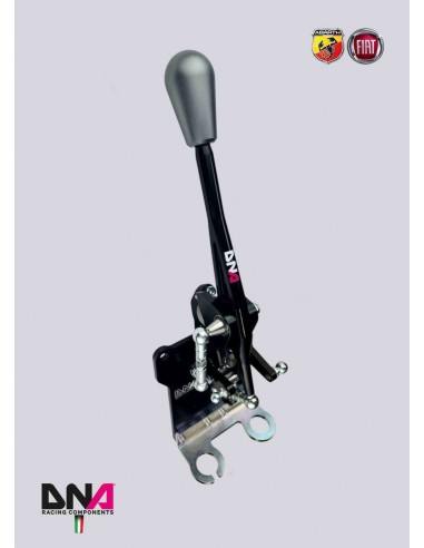 Kit palanca de cambio short shift negro DNA Racing Abarth 500 (Pomo gris)