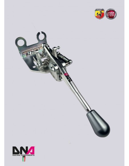 Kit palanca de cambio short shift plata DNA Racing Abarth 500 (Pomo gris)