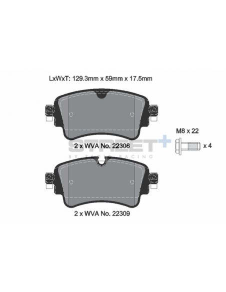 Pastillas Pagid Street+ Audi A8 4N traseras