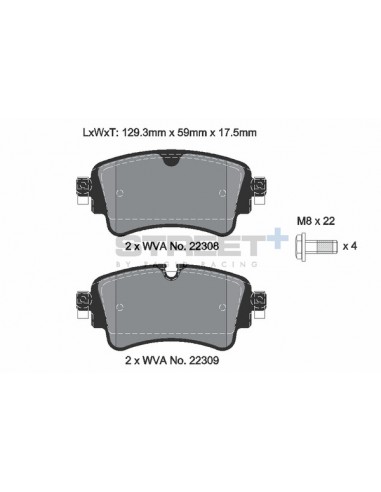 Pastillas Pagid Street+ Audi A4/S4/RS4 B9 traseras