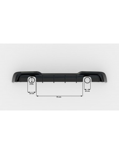 Difusor trasero Audi A3 8V Sportback (S-Line)(Facelift)(1 salida cada lado)