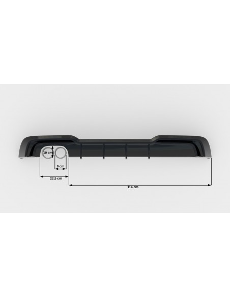 Difusor trasero Audi A3 8V Sportback (S-Line)(Facelift)(Doble salida 1 lado) Difusor trasero Audi A3 8V Sportback (S-Line)(Facelift)(Doble salida 1 lado)
