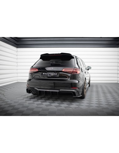 Difusor trasero Audi A3 8V Sportback (S-Line)(Facelift)(Doble salida 1 lado)
