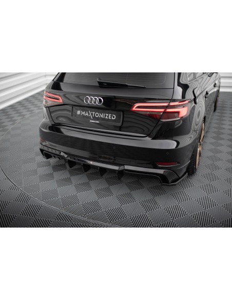 Difusor trasero Audi A3 8V Sportback (S-Line)(Facelift)(Doble salida 1 lado) Difusor trasero Audi A3 8V Sportback (S-Line)(Facelift)(Doble salida 1 lado)