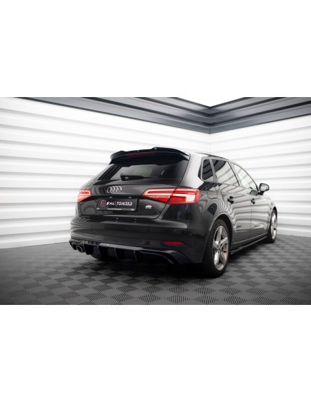 Difusor trasero Audi A3 Sportback 8V Facelift (Con una cola de escape)
