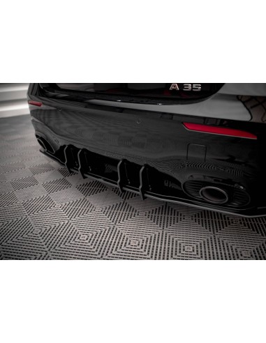 Difusor trasero Street Pro Mercedes Clase A 35 AMG Hatchback Aero Pack W177 (Con flaps)