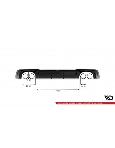Difusor trasero V.2 Audi RS3 8V Sportback 8V (Facelift)(Salidas dobles)