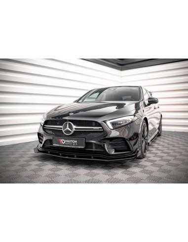 Lip delantero Street Pro Mercedes Clase A 35 AMG/AMG-Line Aero Pack W177 (Con flaps)